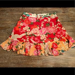 NWOT WOMENS SPELL THE GYPSY COLLECTIVE DELILAH PATCHWORK MINI SKIRT, MED (6/8)